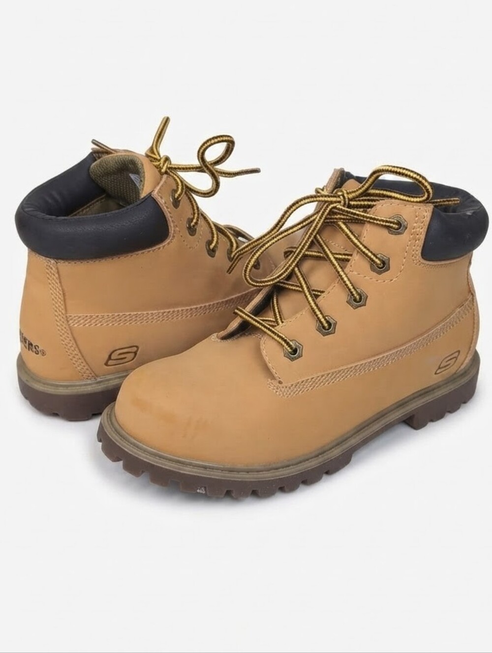 Skechers Mecca Mitigate Lumber Boots Ankle Faux Leather Fall Winter Waterproof